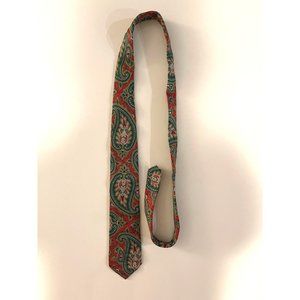 Polo by Ralph Lauren Handmade Green & Red Paisley Necktie
